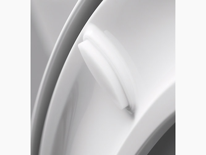 KOHLER K-4734-0 Rutledge Elongated White Toilet Seat with Grip-Tight Bumpers, 